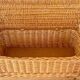 Banquette coffre vintage en osier