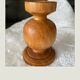Solid wooden candlestick, all round