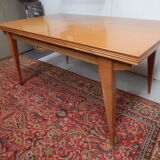 Extending table with vintage compass legs 50s