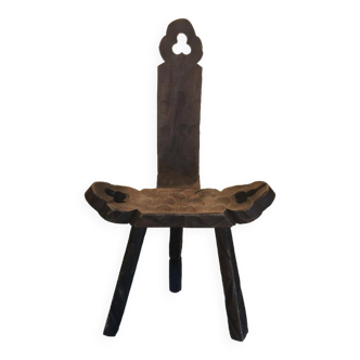 Chaise tripode brutaliste