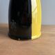 Vintage Vallauris two-tone black and yellow earthenware vase