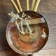 Five-branch wall sconce in brass, 1950s.