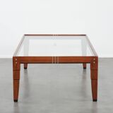Beautiful Art Deco design coffee table with a glass top