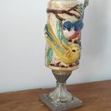 Retro Barbotine Birds Carafe