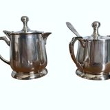 Deux petits pots service à thé métal argenté EPNS XXème