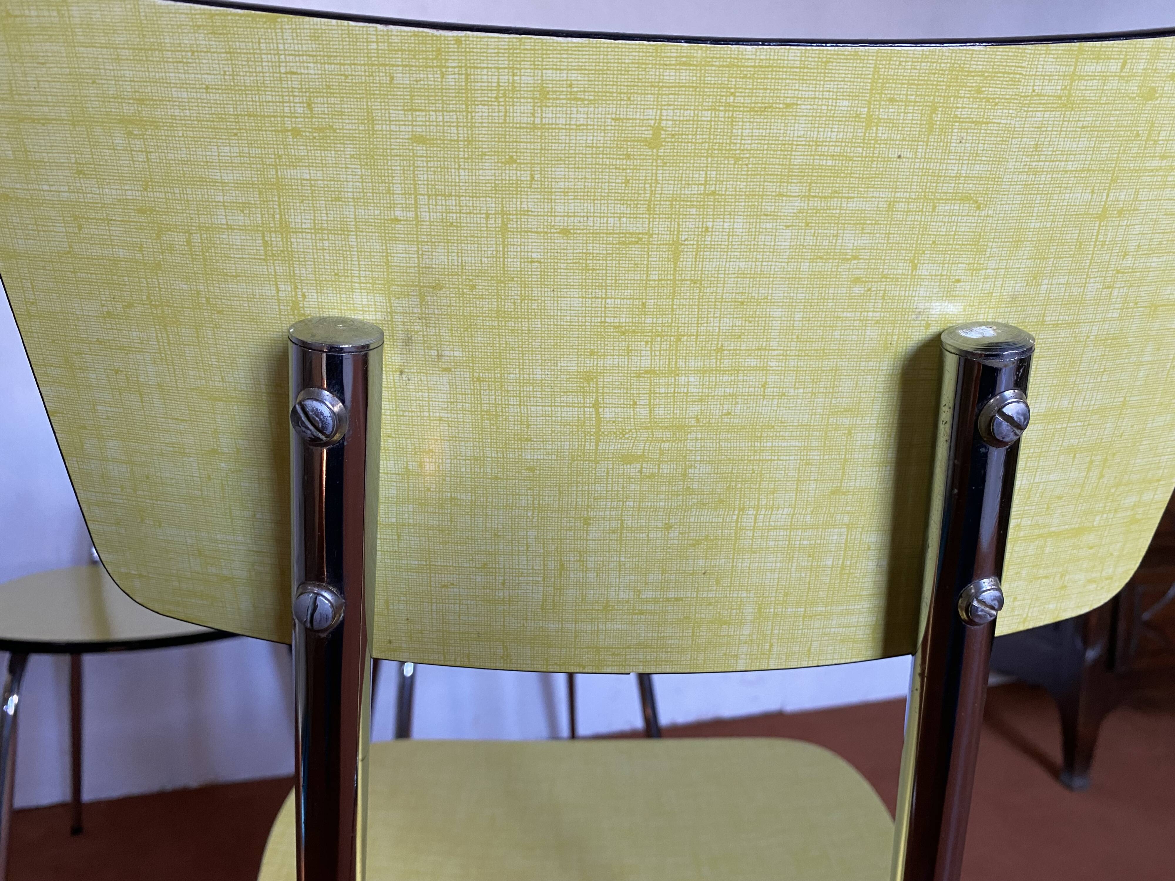 Yellow formica chairs