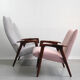 Pair of armchairs and rest foot "Ruster" by Yngve Ekstrom for Pastoe 1950s