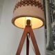 Lampadaire tripode scandinave en teck