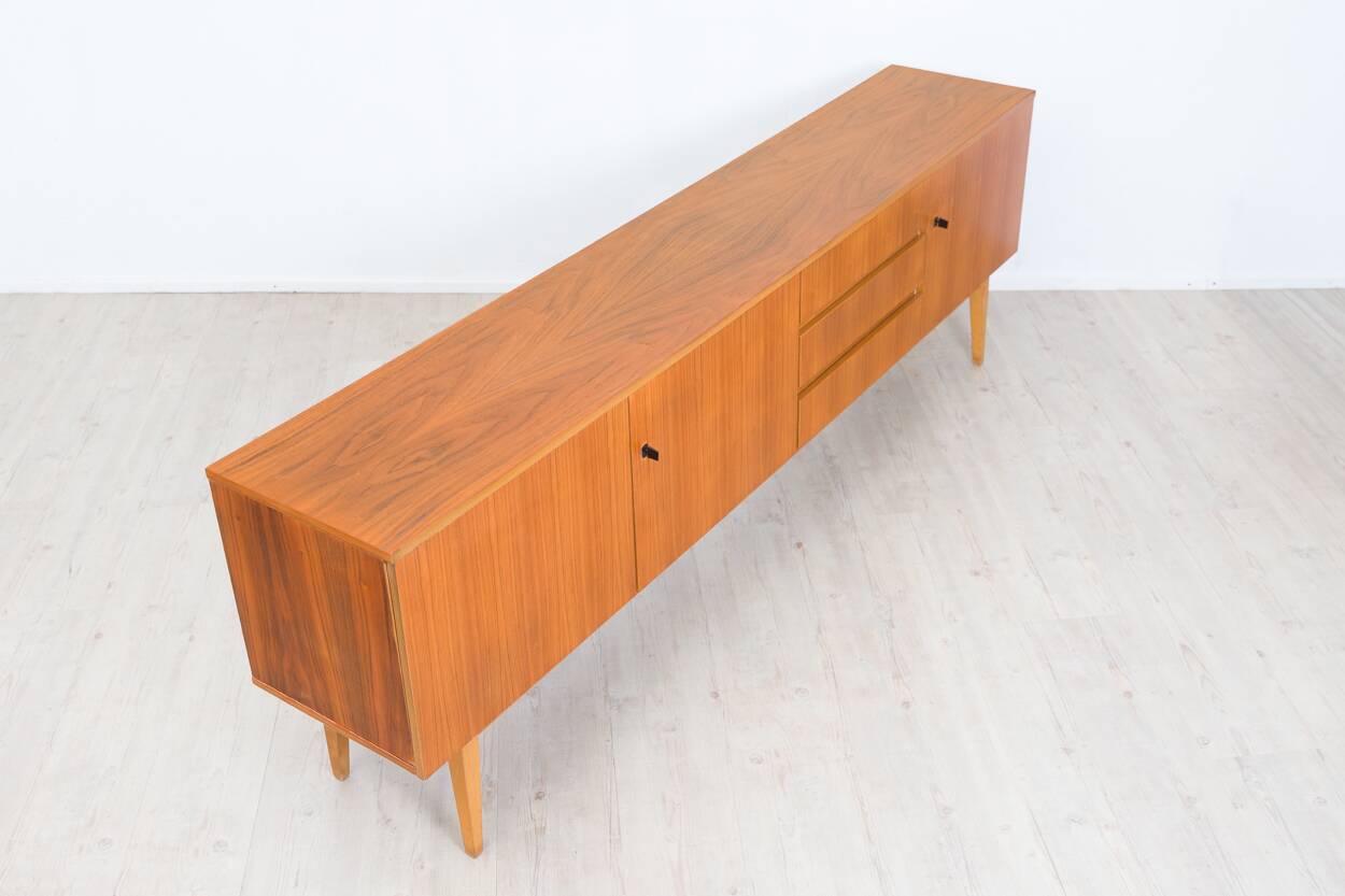 1960s walnut grand buffet, manufacturer Royal Sweden.