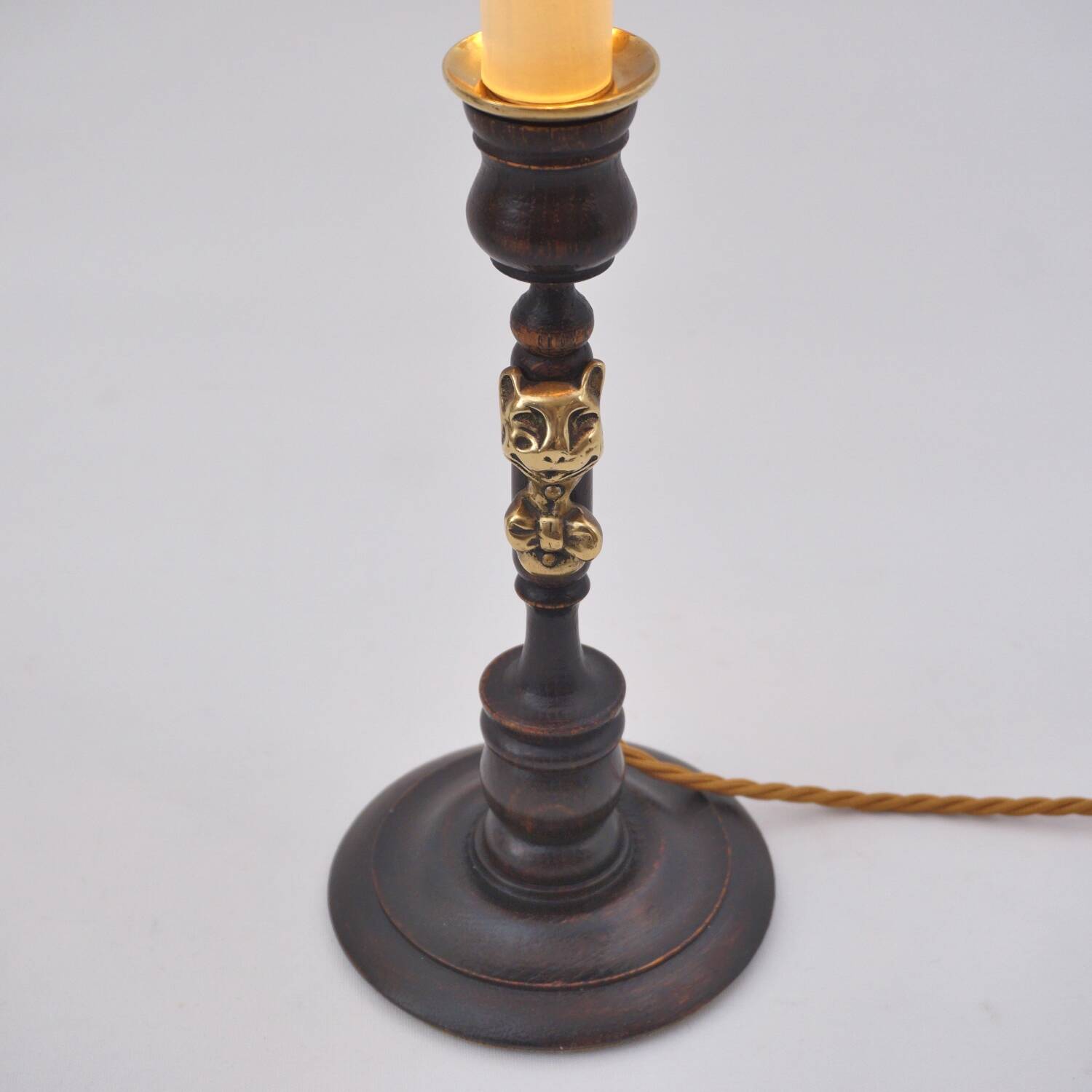 Paire de lampes anciennes Cheshire Cat Lewis Carroll Alice au pays des merveilles années 1920 Royaume-Uni