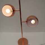Copper table lamp, 2 spherical heads