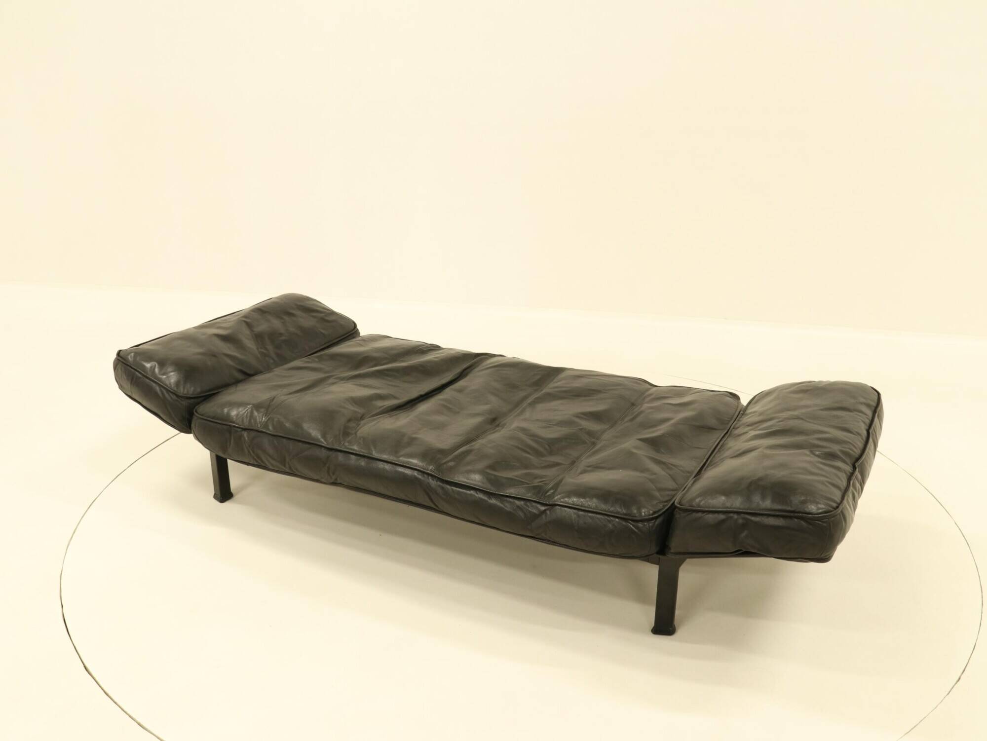 Daybed by Zanotta in black leather