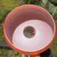 Suspension en opaline couleur orange flamboyante
