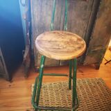 High stool for drawing table architect metal and wood restored delivery offered