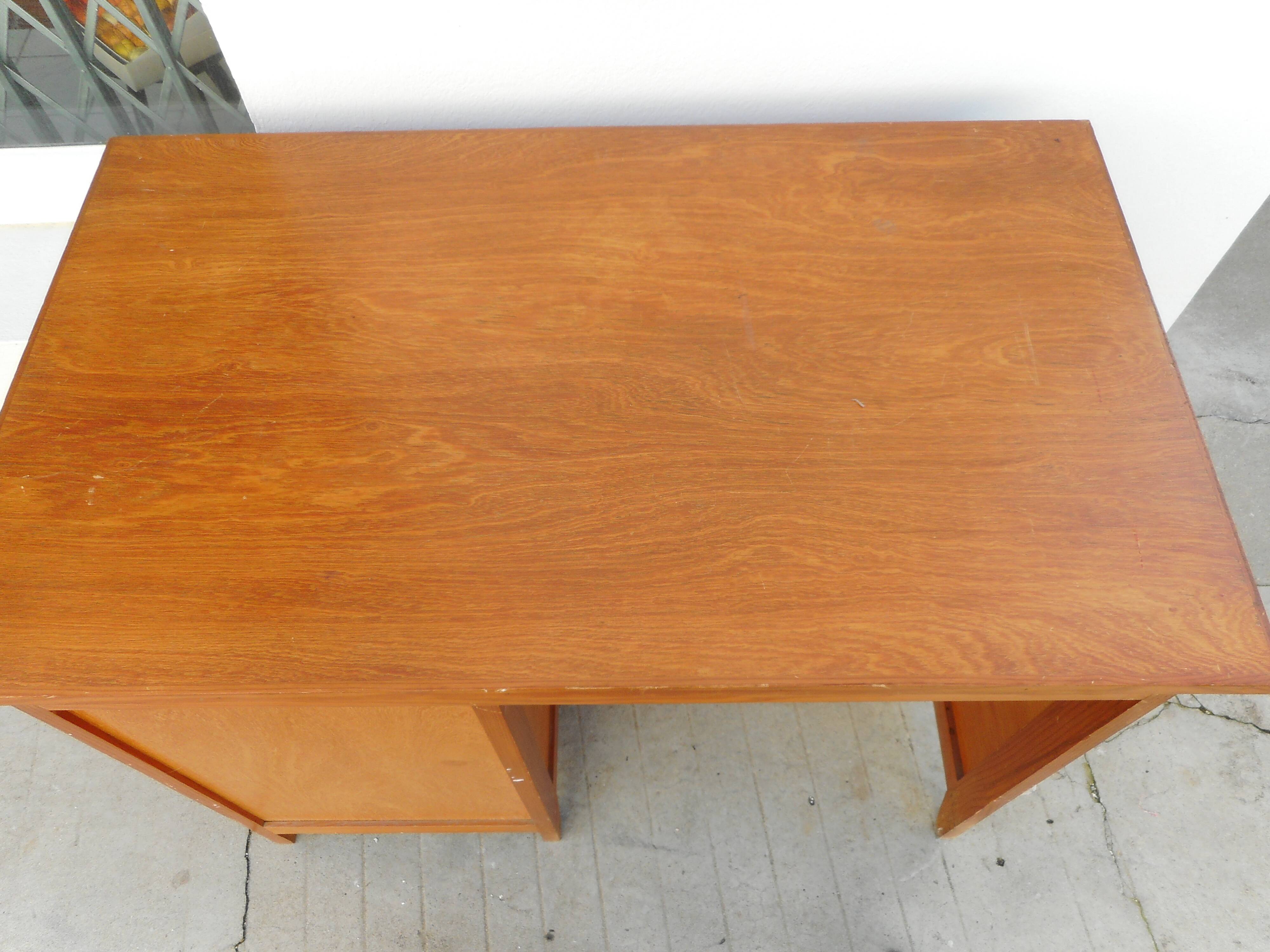 1960s desk in light wood