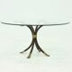 Coffee Table by Manfred Bredohl in Brass and Forged Iron 1970s