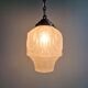 Art Deco suspension in frosted pressed moulded glass, 1920s-30s.