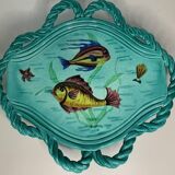 Large ceramic cut dish Monaco Cerart fish