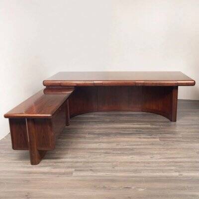Bureau de direction danois Dyrlund Super Skyline en bois et placage de palissandre, 1970