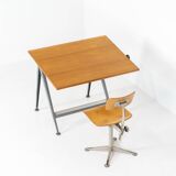 “Reply” drafting table and chair by Wim Rietveld & Friso Kramer for Ahrend