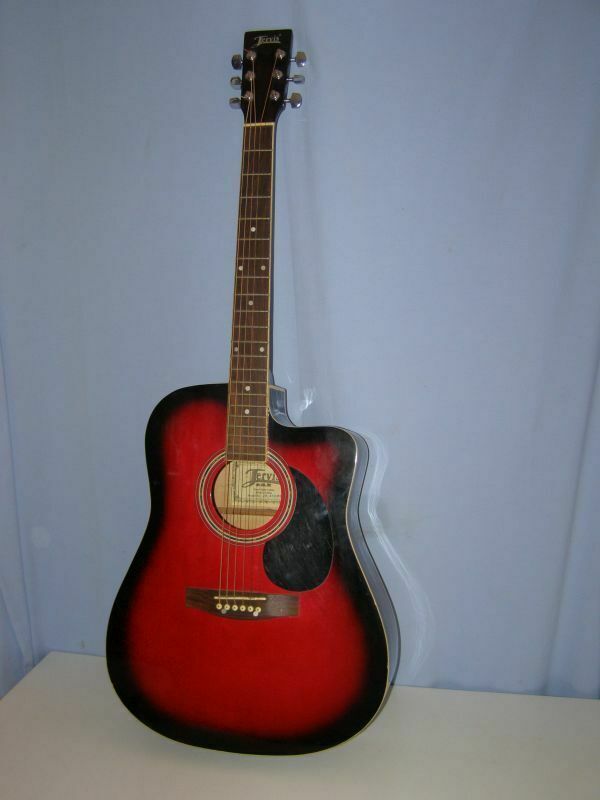 6-string folk guitar "Jervis" with stand support