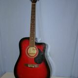 6-string folk guitar "Jervis" with stand support