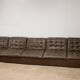 Vintage modular patchwork leather sofa, 1970s