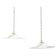 Pair of 1970s Italian Murano Opaline Glass and Brass Pendant Lights