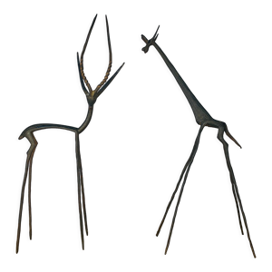 Duo gazelle et girafe - xxl