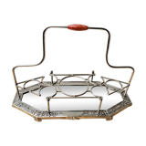 Glass door tray and art deco bottle