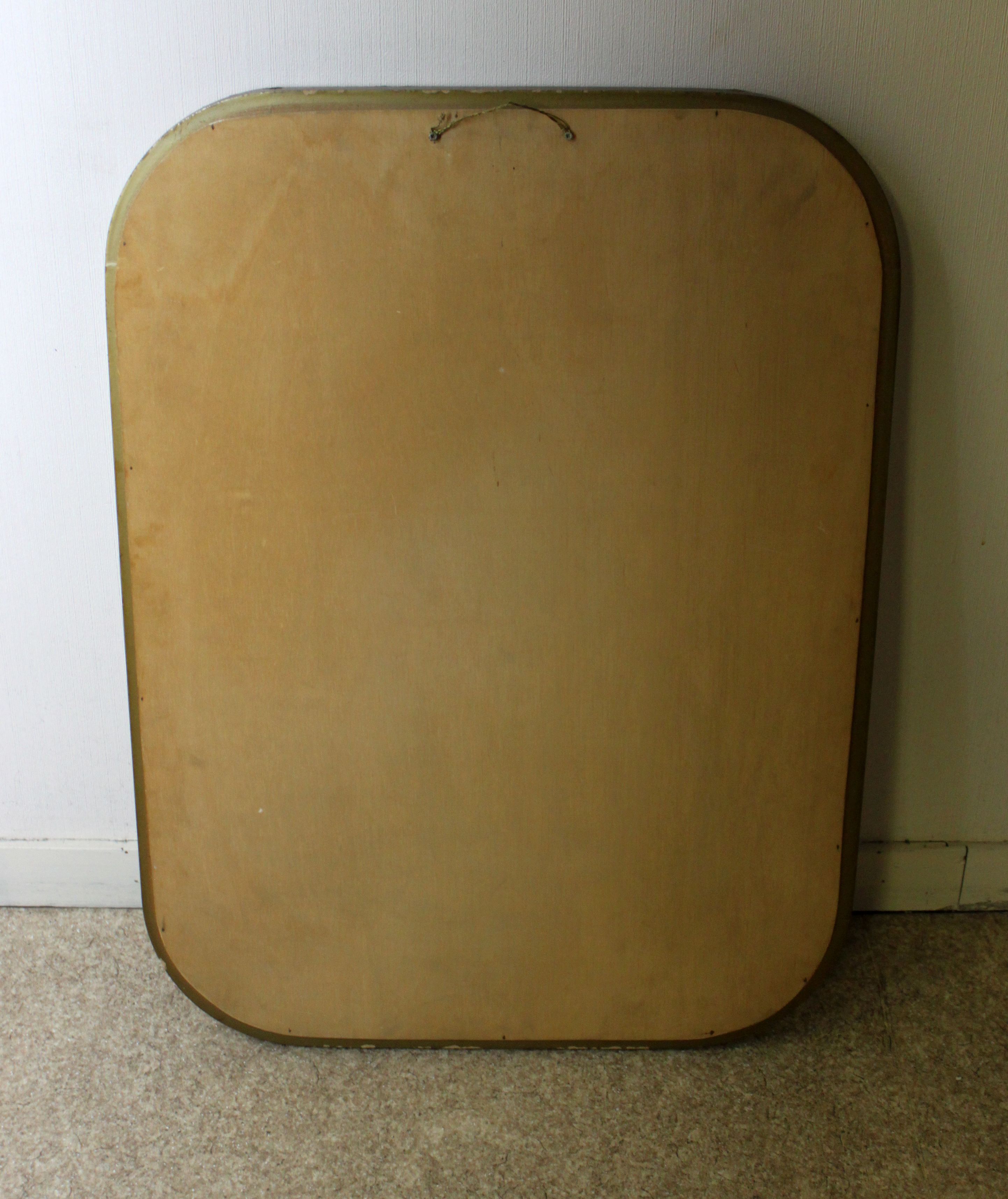 Faceted mirror and gold brass pare closes