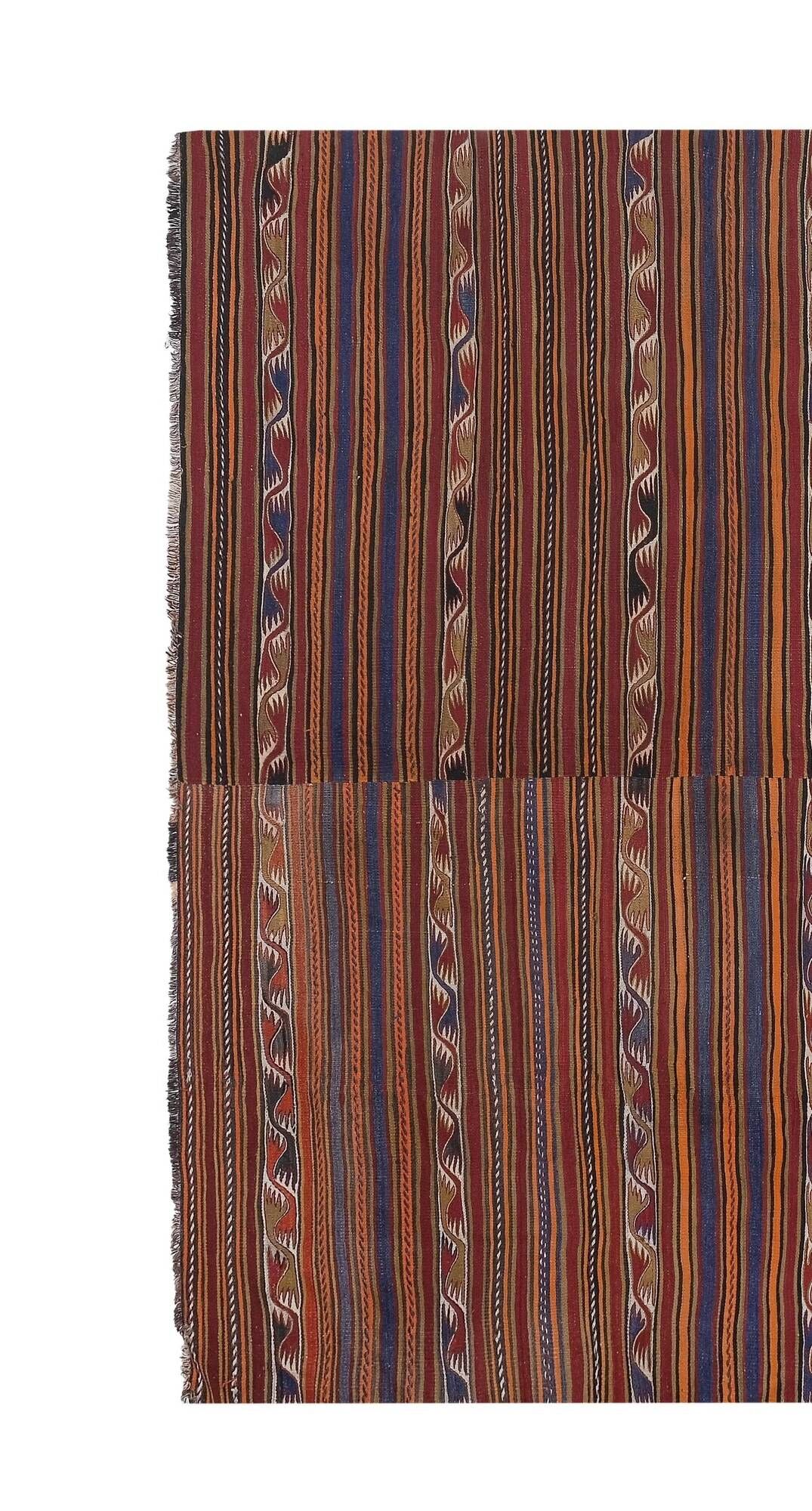 Vintage Turkish kilim, handwoven, 277x344 cm.