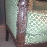 Empire bergère in mahogany veneer