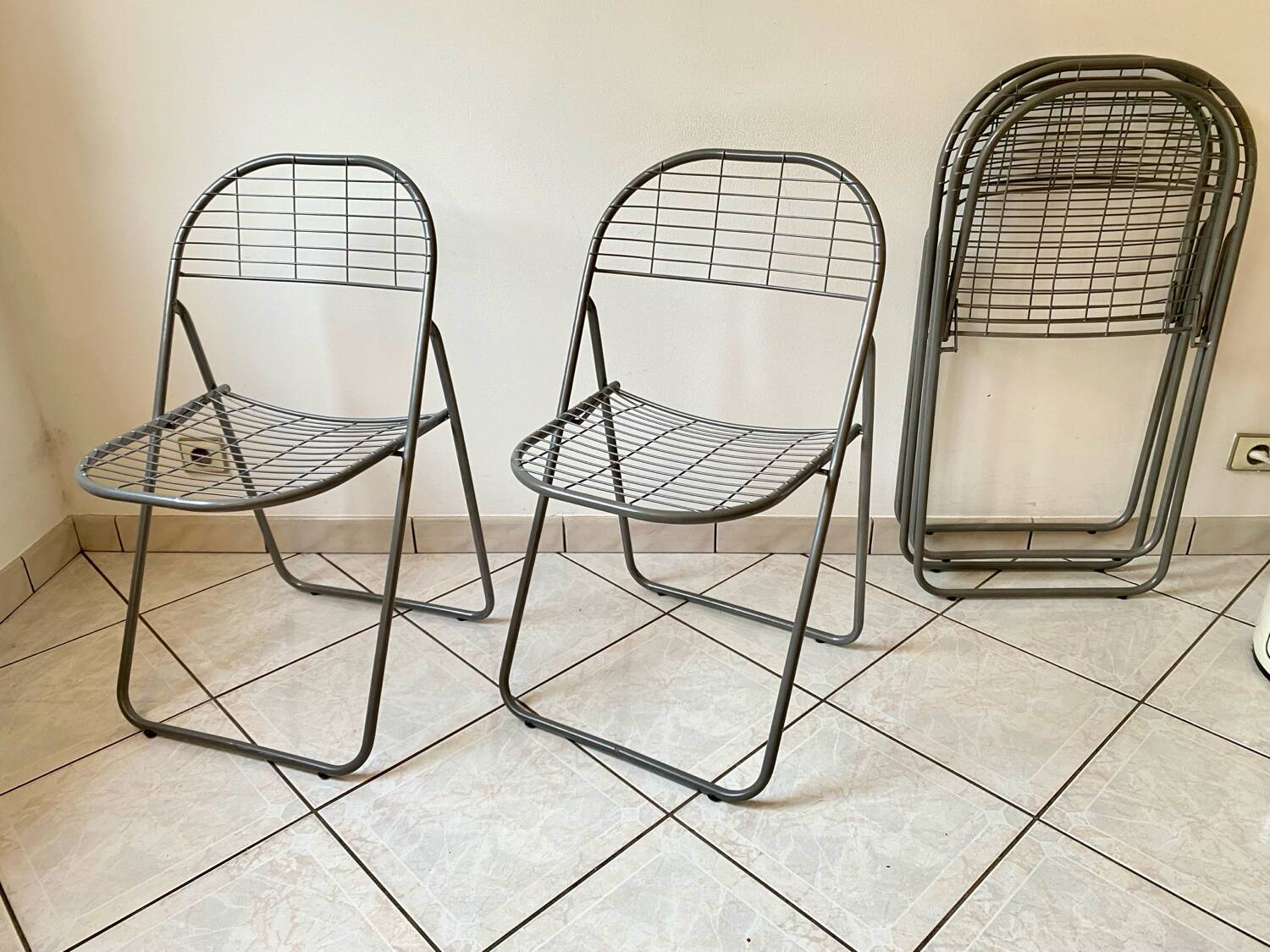 2 folding chairs Äland IKEA design Niels Gammelgaard vintage 90s