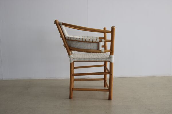 Chaise en bambou danoise vintage
