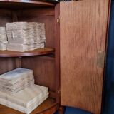 Corner marquetry cabinet