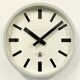 Grey Industrial Wall Clock from TN, 1960s