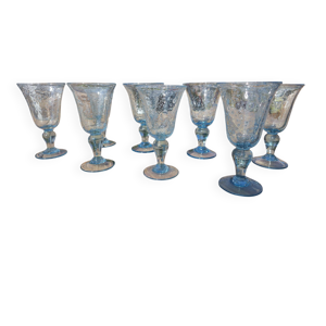 8 grands verres à pied - biot