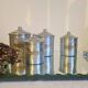 Aluminum and brass spice jars