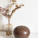 Large sandstone flower spike signed Philippe Aubert