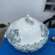 ANTIQUE ST AMAND EARTHENWARE SOUP TUREEN WITH LEBACQZ BOUCHARD FLORAL DECORATION