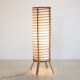 Lampe de sol en rotin vintage française