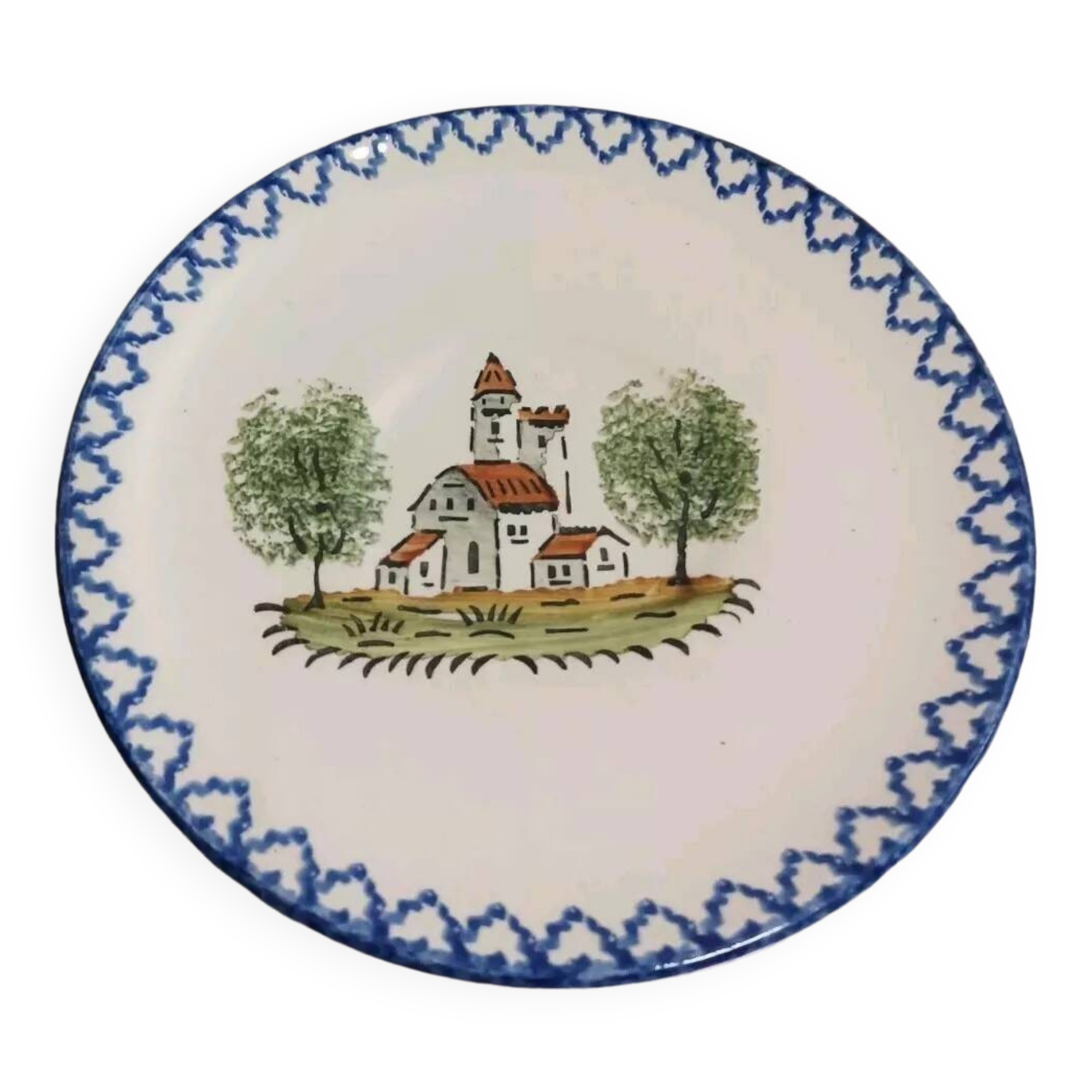 Vintage France Landscape Decor Plate