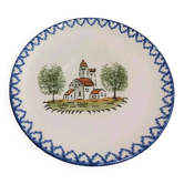 Vintage France Landscape Decor Plate