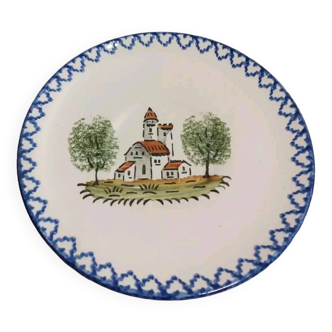 Vintage France Landscape Decor Plate