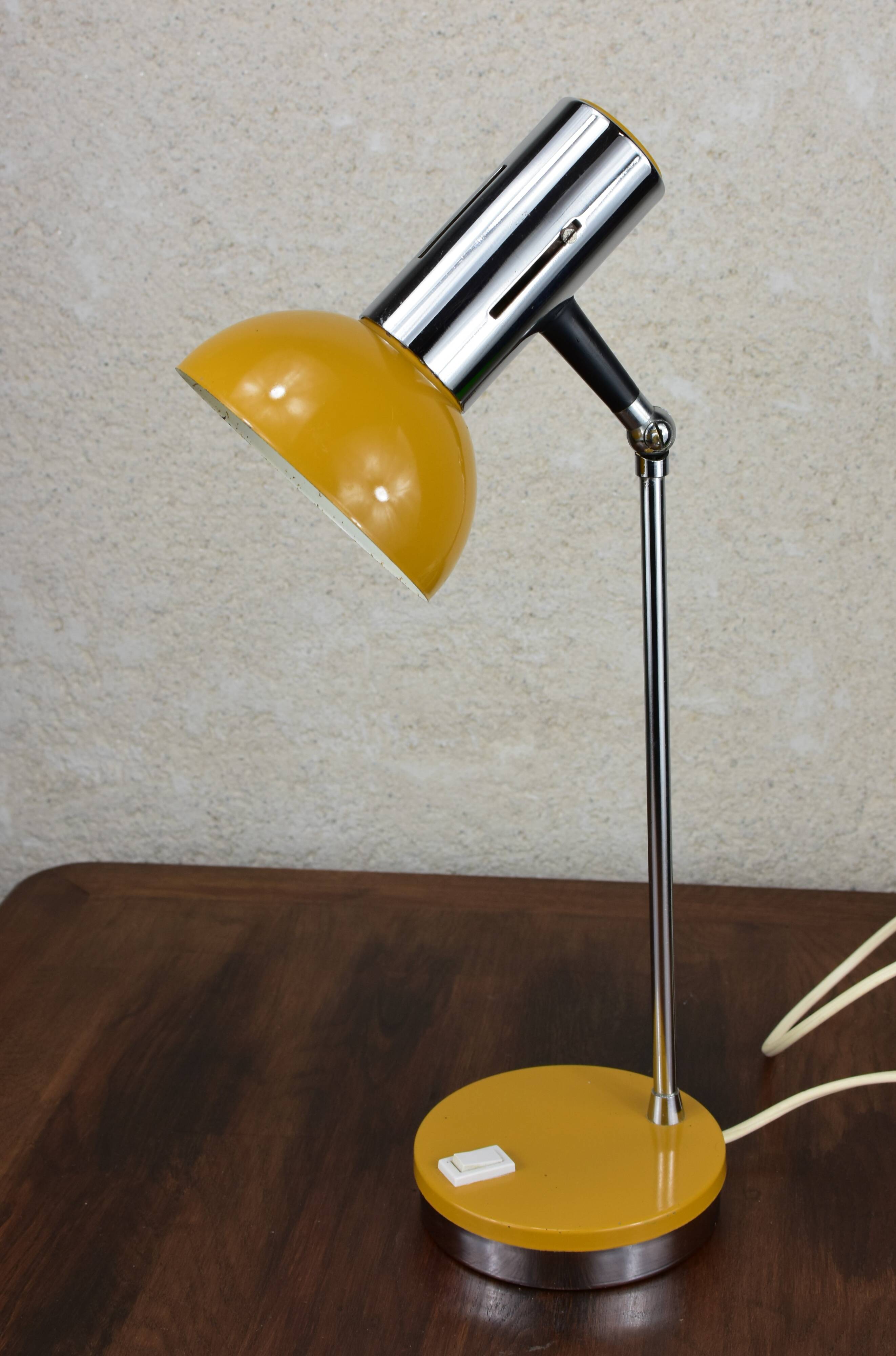 vintage mustard lamp