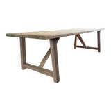 Farm table in solid old oak - Millau 300 by 100 cm