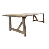 Table de ferme en chêne ancien massif - Millau 300 par 100 cm