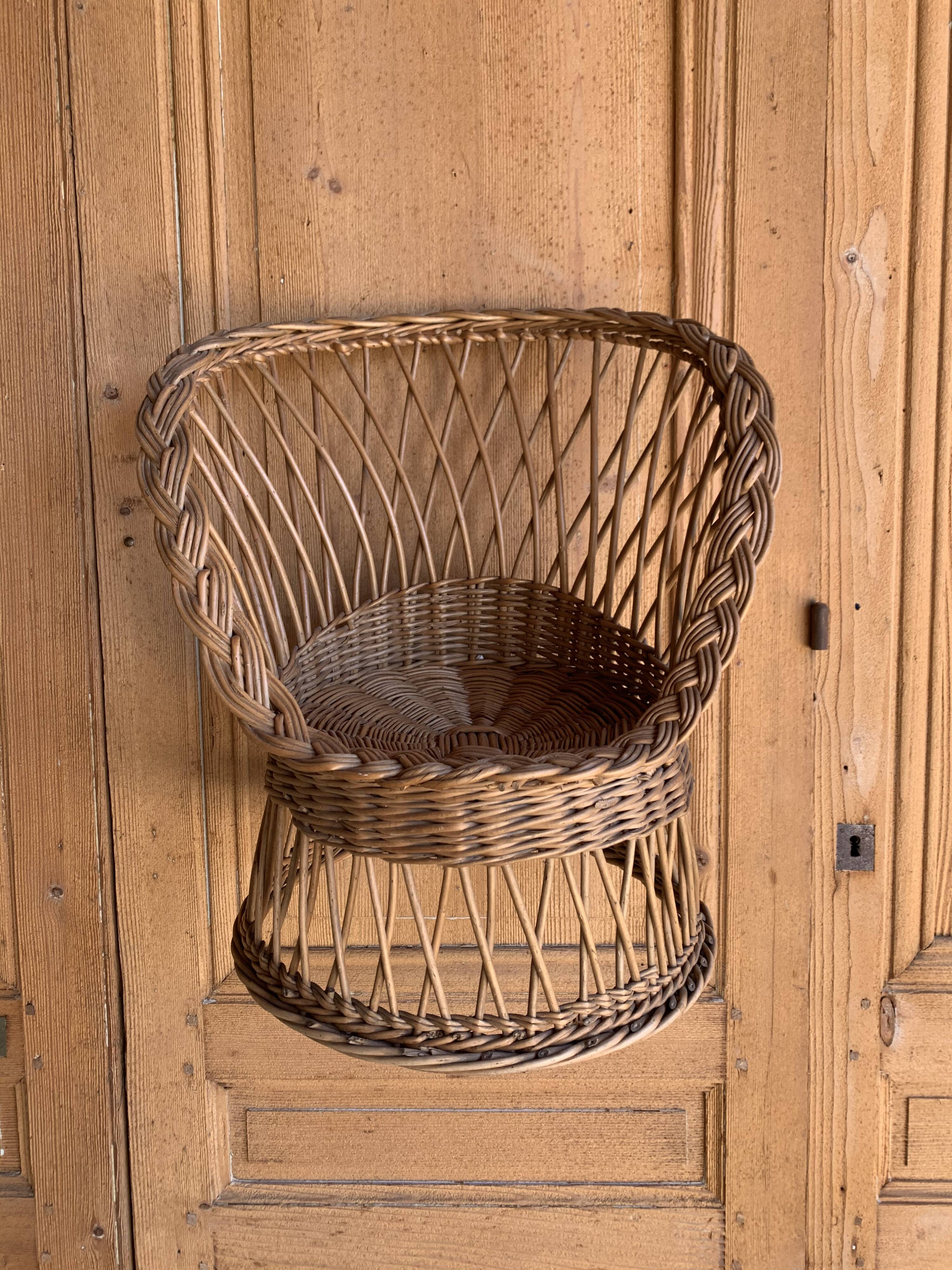 Children's rattan armchair