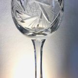 Set of 12 cut crystal wine glasses